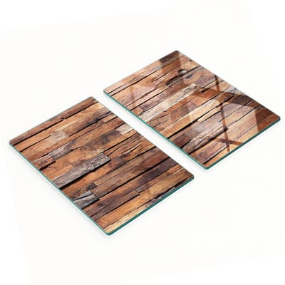 Decoratieve glazen snijplanken voor in de keuken, houten wanddecoratie, 2x40x52 cm