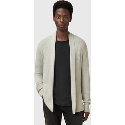 AllSaints Mode Merino Open Car Slate Green Taglia: XS | Giacche leggere Outlet | Uomo | Verde
