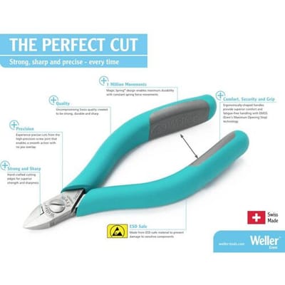 Weller Erem® 512EW ESD Zijkniptang 115 mm
