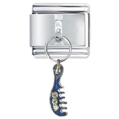 Quiges - Schakel - Bedel - 9mm - charms - kam hanger - Geschikt voor - armband - Schakelarmband - italy bedels armband