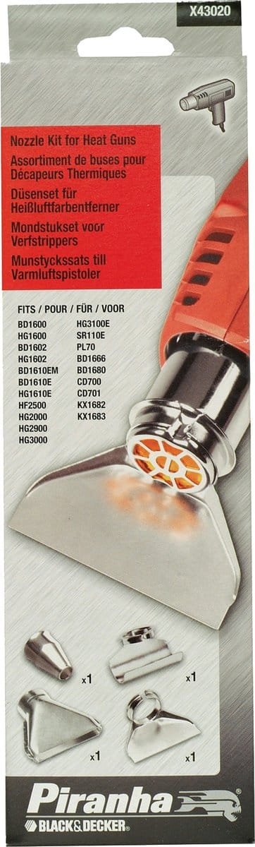 Piranha mondstukken voor verfstrippers - X43020 - 4 stuks