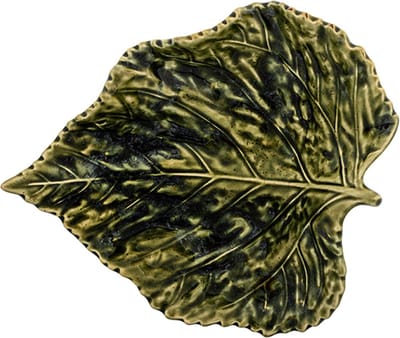 Bordallo Pinheiro - Schaaltje Birch leaf Gudrun green - Claudia Schiffer - 2 stuks