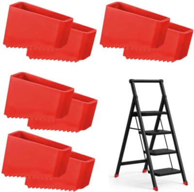 8 x Trap Laddervoeten 50 x 20 mm Rubberen laddervoeten, Ladder- & Trap accessoires, Vervangende trapladderhoezen Antislip, voor telescopische ladders, Rubberen ladderpoten, Rubberen ladder voetjes ma ladderdop - Cyslmuk®