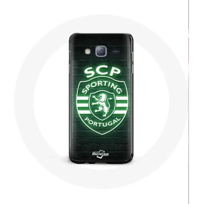 Samsung Galaxy J3 2016 hoesje scp sportief portugal lichtgevende zwarte achtergrond