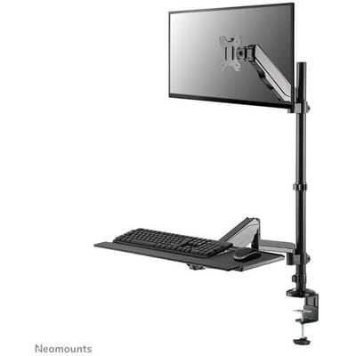 Neomounts DS90-325BL1 Zit-sta werkstation bureau 1 scherm - 17-32" - 1-9 kg (curved 6 kg) - gasveer - zwart