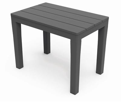 Pro Garden Tuin bijzettafeltje - Tuintafeltje - Voetenbankje - Timor - Antraciet - 38,5 x 60 x 45 cm