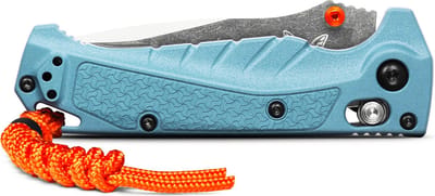 Benchmade Adira Magnacut Steel Blue Zakmes + Paracord Vouwmes Vismes Inklapbaar Mes Stonewash Coated