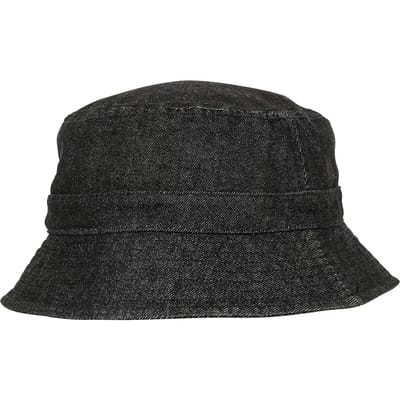Flexfit - Denim Bucket Hat black/grey one size Bucket hat / Vissershoed - Zwart/Grijs