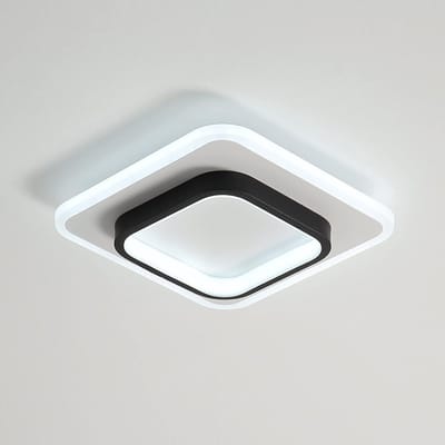 Goeco Plafondlamp - 24cm - Klein - LED - 20W - Vierkante - 2300LM - Dimbaar 3000K / 4500K / 6500K