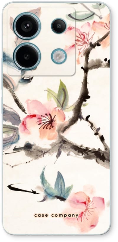 Case Company® - Hoesje geschikt voor Xiaomi Poco X6 hoesje - Japanse bloemen - Soft Cover Telefoonhoesje - Bescherming aan alle Kanten en Schermrand