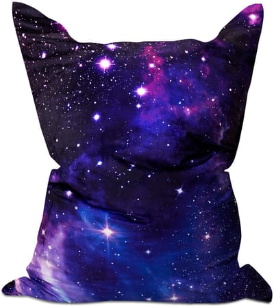 Lumaland - Grote luxe XXL zitzak - 380 liter vulling - 140 x 180 cm - geschikt voor Indoor - Galaxy