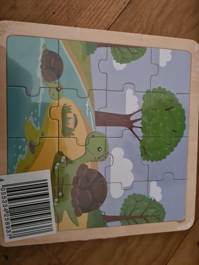 Playtive houten puzzel schildpad 18 x  18 x 1 cm