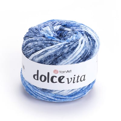 YarnArt Dolce Vita Chenille Verloopgaren - 100% Micropolyester - voor Truien en Vesten Haken en Breien - 150g / 260m - Kleur 3410