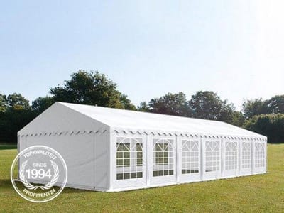 Partytent feesttent 6x14 m tuinpaviljoen -tent PVC 700 N in wit waterdicht