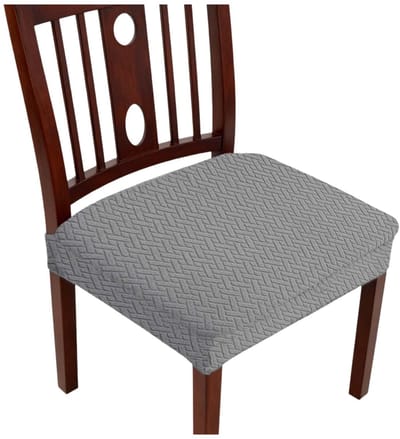 Stoelhoezen, stretch, afwasbaar, stoelhoezen, jacquard, stoelhoezen, anti-stof stoelbescherming, grijs, stoelbekleding, voor restaurants, keukens