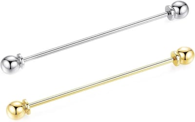 Stijlvolle metalen daspin voor heren - Zilveren kraagspeld, dasclip en reversspeld voor formele outfits en accessoires