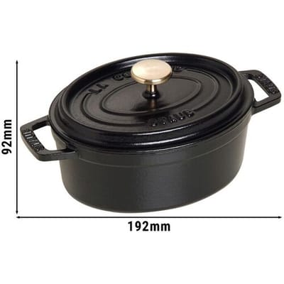 STAUB LA COCOTTE - Kookpot - Ovaal - 150mm - Gietijzer - Zwart