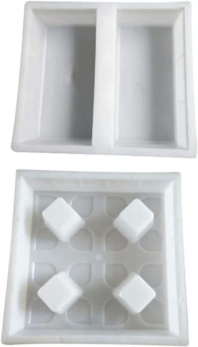Betonvorm Tuinpad - Bestratingsvorm Gietvorm - Tuinpad Aanleggen - Herbruikbaar Stevig - 25 x 25 x 6 cm - Zwart
