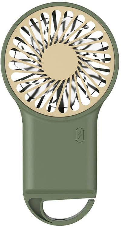 Mini handventilator - USB oplaadbare draagbare handventilator - drie instelbare windsnelheden - 2-in-1 kleine persoonlijke ventilator - kan zowel als tafelventilator als handventilator worden gebruikt (groen)