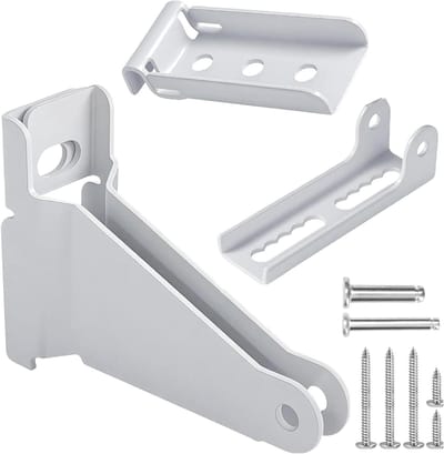 Deurstopper Beugel - Reparatie Klem - Deuren Beveiligen - Versterkte Constructie - 1.3mm Dikte - Wit