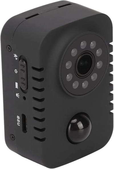 Ultra compacte Mini Camera - 1080P HD handheld camera - Brede kijkhoek - Infrarood PIR camera met achterklem - 1200mAh batterij - Automatische nachtvisie