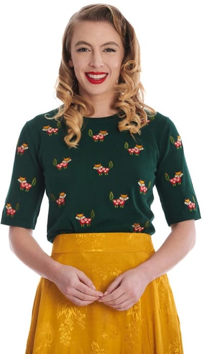 Banned - Scandi Fox Gebreide trui - 2XL - Groen