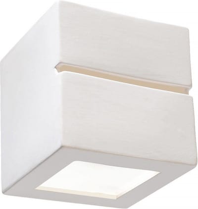 Wandlamp Leo Line E27 gips wit