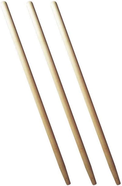3 x Gereedschapssteel Houten Bezemsteel Ø 28 mm - 140 cm