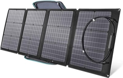 Draagbaar 110W Zonnepaneel voor Kamperen - Opvouwbare Zonnelader met Waterdichte Standaard