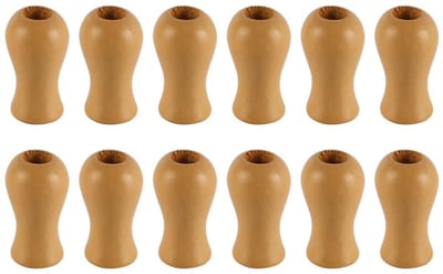 Dailygoods - Blind Cord Pull Ends - Gordijnaccessoires - Houten koord kwasten - Effectieve bevestiging - Voor houten jaloezieën - 12 stuks