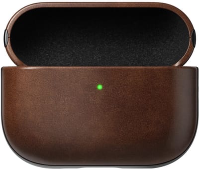 Nomad Modern Lederen Hoesje AirPods Pro 3 – Speciaal Ontworpen voor AirPods Pro (3e Generatie) – Biedt Toegankelijke USB-C Poort – Qi en MagSafe Laadcompatibiliteit - Bruin