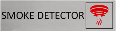 CombiCraft Aluminium deurbordje Smoke detector 165x45mm met tape - per stuk
