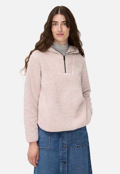 camel active Hoodie van teddyfleece - Maat womenswear-XXS - Lila roze