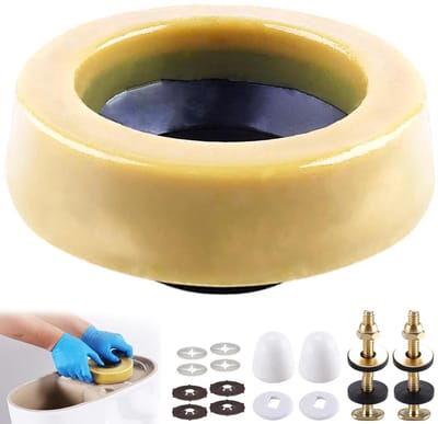 Toilet Wasring - Toilet Afdichting Kit - Lekkages Voorkomen - Extra Dikke Kern - 3 en 4 Inch - Zwart