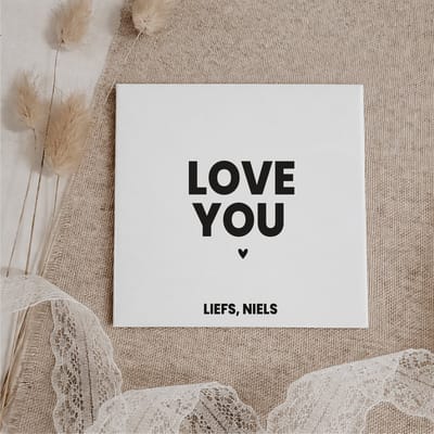 Oud Hollandse tegel | gepersonaliseerd | Love you | Winkeltjevananne.nl