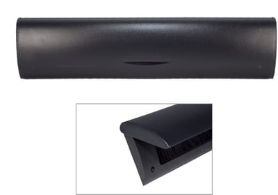 Brievenbusklep zwart | Binnenbriefplaat zwart | Brievenbusborstel zwart met klep | door-line brievenbus deco