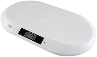Baby Weegschaal - Kinderweegschaal Peuters - Gezondheid Monitoren - Houdfunctie Beweging - 56 x 26 cm - Off White