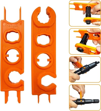 Connector Sleutel - Montage Gereedschap - Zonnepaneel Installatie - Versterkt Plastic - 2 Stuks - Oranje