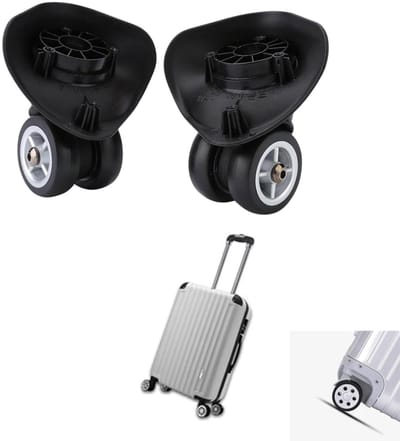 Roterende bagagewielen, set van 2 stuks, 8cm, PVC, reserve wiel voor koffer.