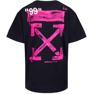 Off-White Stencil Arrow Oversized T-shirt Zwart Heren Tops OMAA038R191850151028 XL pink