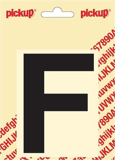 Pickup plakletter Helvetica 100 mm - zwart F