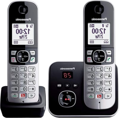 Draadloze Telefoon - Vaste Telefoon - Thuiscommunicatie - Automatische Oproepblokkering - 2 Ontvangers - Zwart
