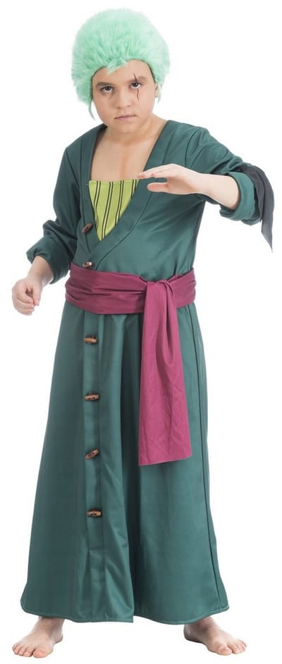 CHAKS - One Piece Zoro-kostuum voor volwassenen - S