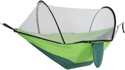 Kampeer Hangmat - Hangmat met Klamboe - Buiten Ontspannen - Anti Rollover Ontwerp - Enkele Hangmat - Groen