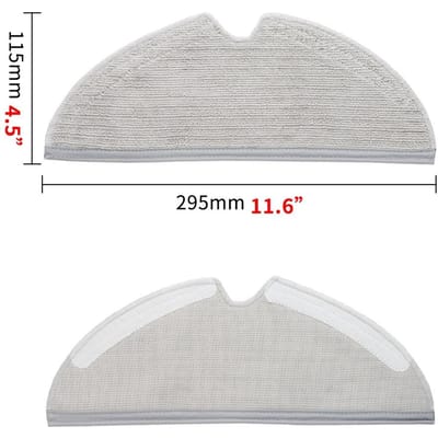 Lot de 2 serpillères pour aspirateurs Xiaomi Roborock S5/S50/S51/S55/S6/S6 Max/S6 Pure/T6/T7 Pro, pièces détachées pour Xiaowa E20/E25/E2/E3/E4 Mop Cloth-2Pcs
