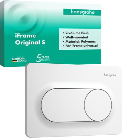 Hansgrohe IFrame Original S Drukplaatvoor - dualflush - mat wit