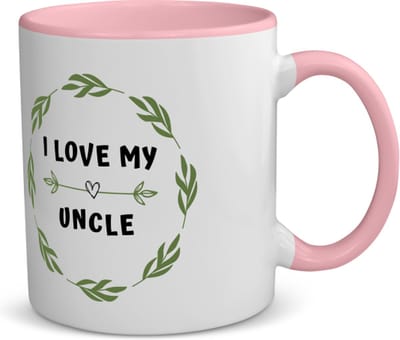 Akyol - i love my uncle koffiemok - theemok - roze - Oom - liefste oom - verjaardag - cadeautje voor oom - oom artikelen - kado - geschenk - 350 ML inhoud