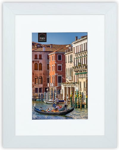 HAES DECO - Houten Fotolijst met Passe-partout Venezia wit voor 1 foto formaat 7x10 of 10x15 -SP13015