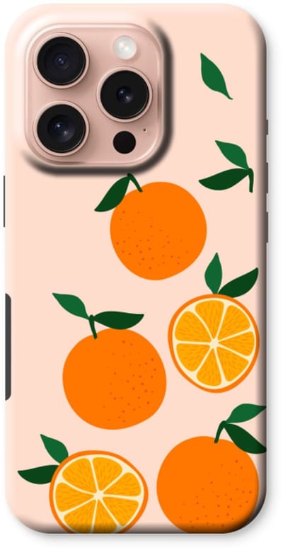 Case Company® - Hoesje geschikt voor iPhone 16 Pro hoesje - Will you be my clementine - Tough Case - Maximale Bescherming alle Kanten en Schermrand