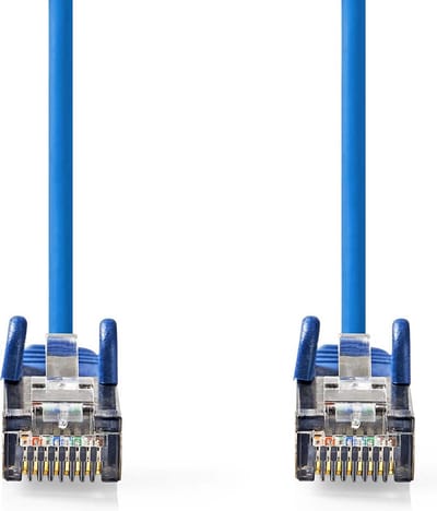 CAT5e Netwerkkabel - SF/UTP - RJ45 Male - RJ45 Male - 3.00 m - Rond - PVC - Blauw - Label